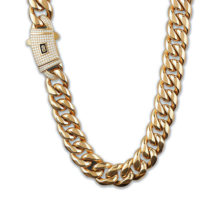 10mm Iced Cuban Link Chain – Gold Finish