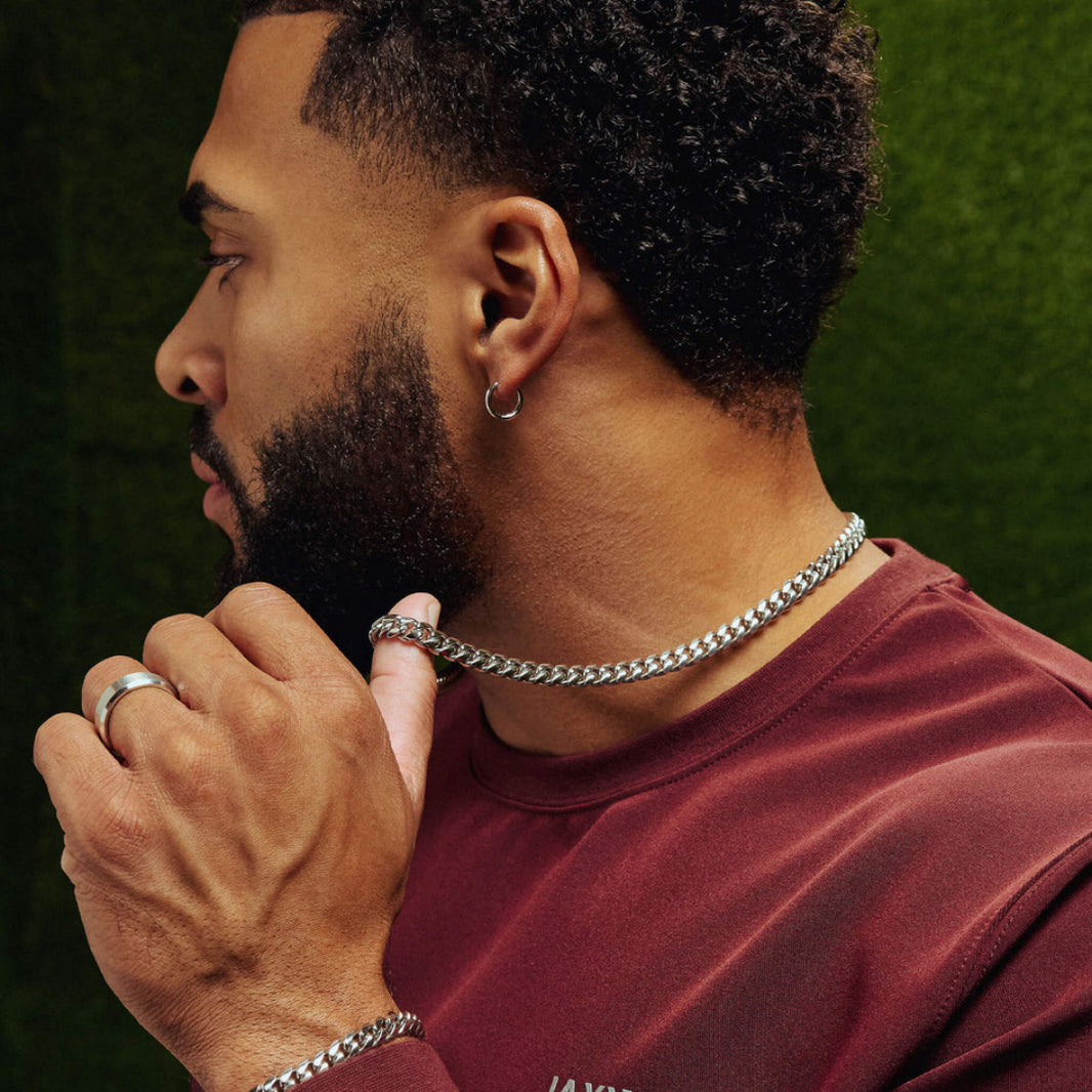 10mm Iced Cuban Link Chain – Silver Finish