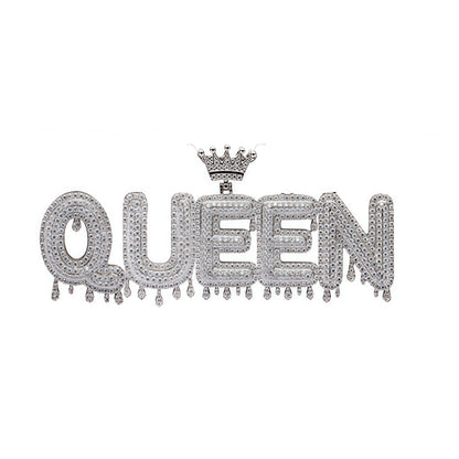 Custom Iced Out Drip Letter Name Pendant – Gold Finish