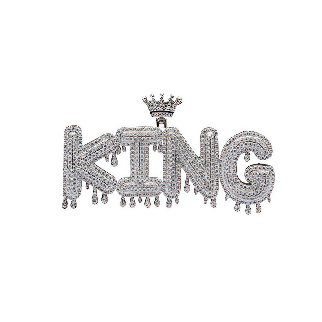 Custom Iced Out Drip Letter Name Pendant – Gold Finish