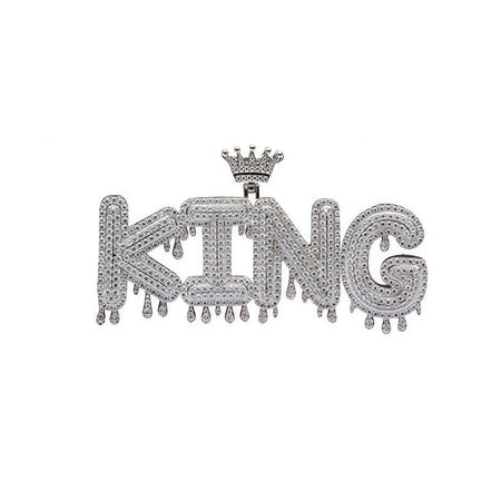 Custom Iced Out Drip Letter Name Pendant – Gold Finish
