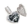 Iced Out Flip Heart Pendant – Rose Gold Finish