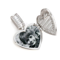 Iced Out Flip Heart Pendant – Rose Gold Finish