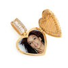 Iced Out Flip Heart Pendant – Rose Gold Finish