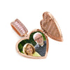 Iced Out Flip Heart Pendant – Rose Gold Finish