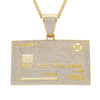 Iced Out Credit Card Pendant – 14K Gold Finish