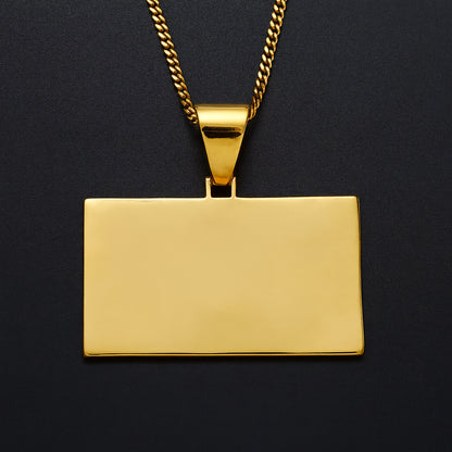 Iced Out Credit Card Pendant – 14K Gold Finish
