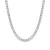 5mm 925 Sterling Silver Moissanite Tennis Chain – White Gold Finish