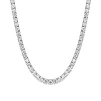 5mm 925 Sterling Silver Moissanite Tennis Chain – White Gold Finish