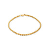 3mm Rope Bracelet – Gold Finish