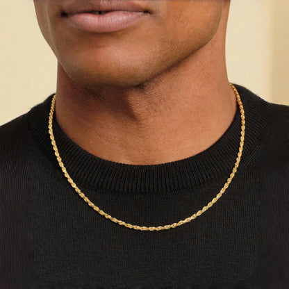 3mm Rope Chain – Silver Finish