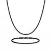 3mm Rope Chain Set – Silver Finish