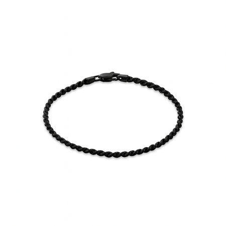 3mm Rope Bracelet – Black Gold Finish