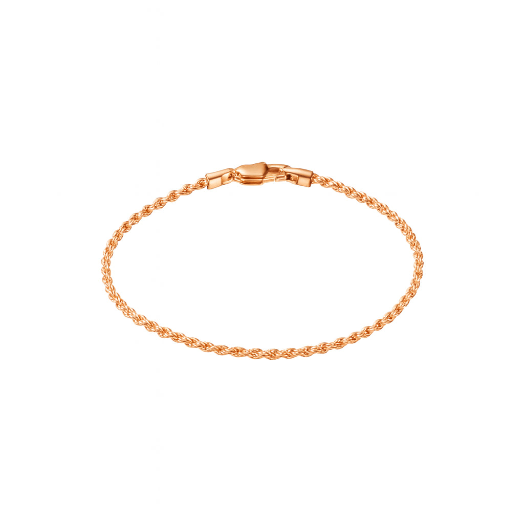 3mm Rope Bracelet – Rose Gold Finish
