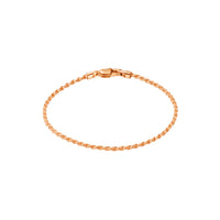 3mm Rope Bracelet – Rose Gold Finish