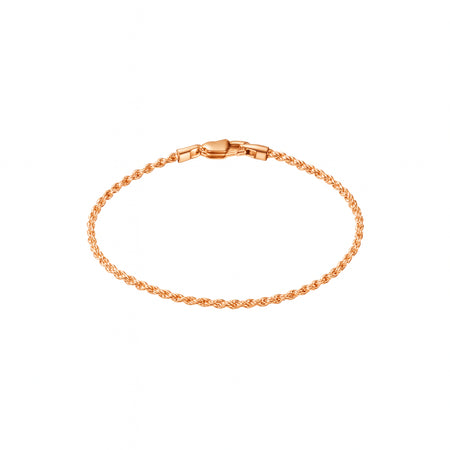 3mm Rope Bracelet – Rose Gold Finish