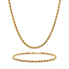 3mm Rope Chain Set – Silver Finish